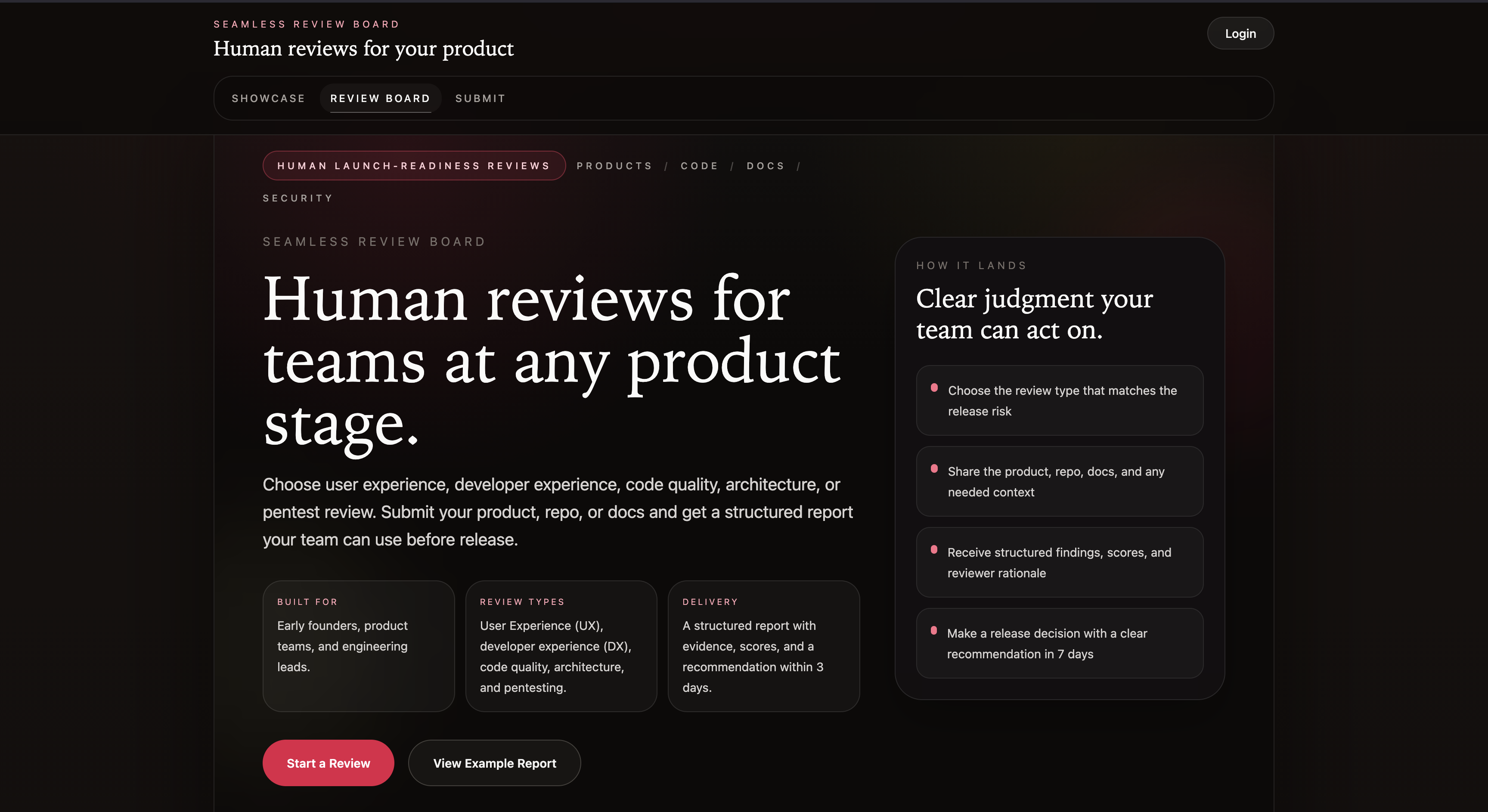Seamless Review Board hero